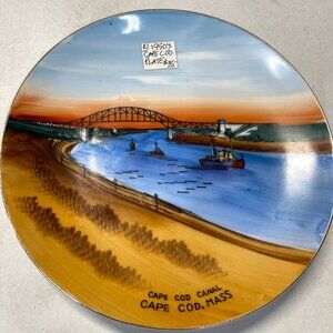 HAND PAINTED IN JAPAN GNCO "CAPE COD CANAL, MASS" SIZE 8 INCHES